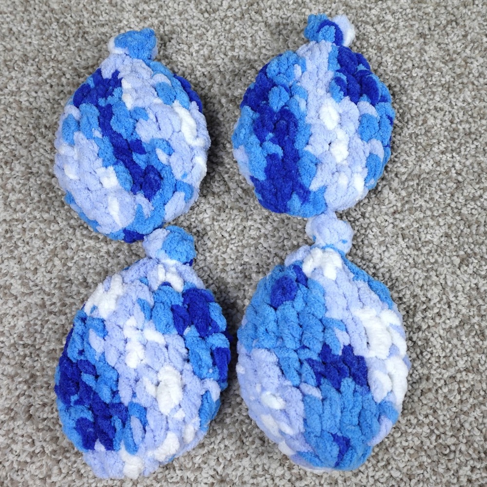 Blue Variegated Reusable Water Balloons‎ Set of 4 Eco Friendly Water Bombs
